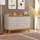 Buffet aparador fazzio 3p star carvalho/off white