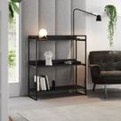 Buffet Aparador Industrial 3 Prateleiras Córdoba 95cm Preto