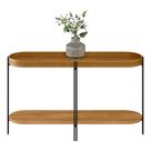 Buffet Aparador Isi Nature Fosco E Couro Caramelo 139x79 Cm L04 - D'rossi