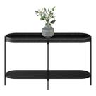 Buffet Aparador Isi Preto Tx E Couro Preto 139x79 Cm L04 - D'rossi