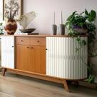 Buffet Aparador Mondeo - Móveis Para Sala de Jantar e Estar Cor:Cinamomo/Off White