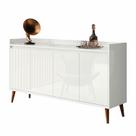 Buffet Aparador Retrô Clássico Branco Gloss - MoveisAqui Buffet Aparador Retrô Clássico Branco Gloss - MoveisAqui