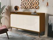 Buffet Aparador Retrô Clássico Freijó com OffWhite - MoveisAqui Buffet Aparador Retrô Clássico Freijó com OffWhite - MoveisAqui