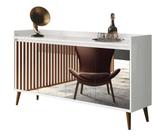 Buffet Aparador Retrô com Espelho Clássico Branco Gloss - MoveisAqui Buffet Aparador Retrô com Espelho Clássico Branco Gloss - MoveisAqui