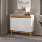 Buffet Aparador Ripado 2 Portas com Pés de MDF Astúrias 92cm Buffet Aparador Ripado 2 Portas com Pés de MDF Astúrias 92cm