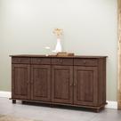 Buffet Aparador Rústico 100% Madeira Maciça 4 Portas 4 Gavetas Linha Rubi