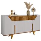 Buffet Aparador Sala de Estar 180cm Zayn Off/Naturalle B02 - Mpozenato Buffet Aparador Sala de Estar 180cm Zayn Off/Naturalle B02 - Mpozenato