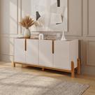 Buffet Aparador Sala de Jantar 4 Portas MDF 170cm Lizz Versátile 2022 Pés em Madeira Maciça Buffet Aparador Sala de Jantar 4 Portas MDF 170cm Lizz Versátile 2022 Pés em Madeira Maciça