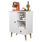 Buffet / Aparador TP Estilo Retrô Com Pés em Madeira Maciça Cor Branco Buffet / Aparador TP Estilo Retrô Com Pés em Madeira Maciça Cor Branco