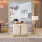 Buffet Aros 02 Portas 920 Mavaular Off White Com Naturalle Buffet Aros 02 Portas 920 Mavaular Off White Com Naturalle