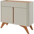 Buffet Aros 2 Portas Pés Madeira Maciça - Mavaular Off White- Buffet Aros 2 Portas Pés Madeira Maciça - Mavaular Off White-