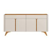 Buffet Aros 4 Portas Pés Madeira Maciça - Mavaular