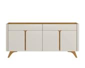 Buffet Aros 4 Portas Pés Madeira Maciça - Mavaular