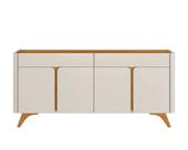 Buffet Aros 4 Portas Pés Madeira Maciça - Mavaular