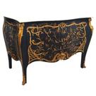 Buffet Balcão Classico Adornos Bronze Marmore Branco