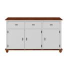 Buffet Balcão de Cozinha de Madeira Antique 146 cm com 3 Portas e 2 Gavetas - 631
