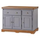 Buffet Balcão de Cozinha de Madeira Manchester 132 cm com 3 Portas e 2 Gavetas - M52001