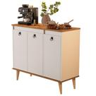 Buffet / Balcão JA Estilo Retrô Com Pés em Madeira Maciça Cor Off White / Freijó Buffet / Balcão JA Estilo Retrô Com Pés em Madeira Maciça Cor Off White / Freijó