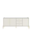 Buffet Balcão Jasper 184 cm Off White Fosco c/ Dourado Província