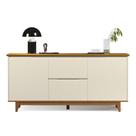 Buffet / Bancada / Balcão / Aparador FL 2 Portas Retrô Com Estrutura dos pés em Madeira Amplo Espaço Interno Para Objetos Sem Puxadores Externos Com T