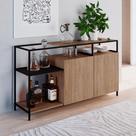 Buffet Bar Dinâmico New 135 cm Hanover e Preto A05 - D'Rossi
