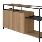 Buffet Bar Dinâmico York 135cm Estrutura Preto Fosco - Hanover
