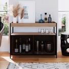 Buffet Bar New 100 cm Hanover e Preto A05 - D'Rossi