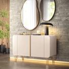 Buffet Benvenuto MDP/MDF Decorativo Sala de Estar com Pés em Aço Off White G26 - Hb Móveis Buffet Benvenuto MDP/MDF Decorativo Sala de Estar com Pés em Aço Off White G26 - Hb Móveis