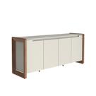 Buffet Bristol 4 Portas 2 Gavetas Off White e Naturale