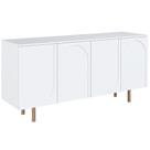 Buffet Capela Pés Em Madeira Natural - Branco Buffet Capela Pés Em Madeira Natural - Branco