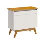 Buffet Classic 2 Portas Off White com Nature - Imcal Móveis