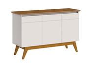 Buffet Classic 3 Portas Off White com Freijó - Imcal Móveis