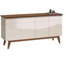 Buffet Classic Off White com Freijó - Imcal Móveis
