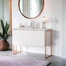 Buffet Classico com 3 Portas Veneza Branco Cobre