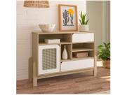 Buffet Com 1 Porta E 2 Gavetas Artely Nature Cor Naturale Com Branco Artely