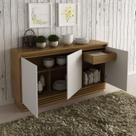 Buffet com 3 Portas - Natural/Off White