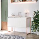 Buffet de Luxo Viareggio Branco Cobre