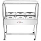 Buffet de Salada Infantil SPL511IF 6 Cubas Inox com Gelo-X Spolu