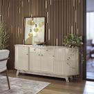 Buffet Decorativo Pitt MDP Pintura DIP Calacata/OffWhite G97 - Gran Belo