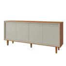 Buffet Delux 4 Portas Gaveta Interna 100 MDF Pés em Madeira Maciça