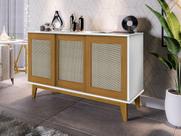 Buffet Detroit 3 Portas Branco / Madeira - Tebarrot Buffet Detroit 3 Portas Branco / Madeira - Tebarrot