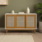 Buffet Detroit 3 Portas de Correr Para Sala De Jantar Branco/nature Buffet Detroit 3 Portas de Correr Para Sala De Jantar Branco/nature
