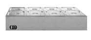 Buffet elétrico térmico banho maria 8 cubas ZPBF08E