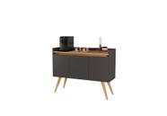 Buffet Gold 3 Portas Preto/Mel Móveis Primus Buffet Gold 3 Portas Preto/Mel Móveis Primus