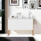 Buffet Industrial Bérgamo Branco Dourado
