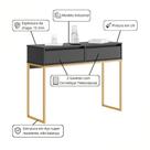 Buffet Luce Retro Madeira 2 Gavetas Estilo Industrial Preto Dourado Buffet Luce Retro Madeira 2 Gavetas Estilo Industrial Preto Dourado