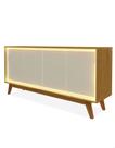Buffet Lumier 160 Com Pés Madeira Luz Led Neon Naturale Off