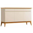 Buffet Magnum 140cm 3 Portas 3 Gavetas Edn Cor Off White Cedro