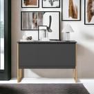 Buffet Moderno 3 Portas Londres Preto Dourado Buffet Moderno 3 Portas Londres Preto Dourado