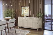 Buffet Monaco Calacata/Off White - VRK COMERCIO ON-LINE Buffet Monaco Calacata/Off White - VRK COMERCIO ON-LINE